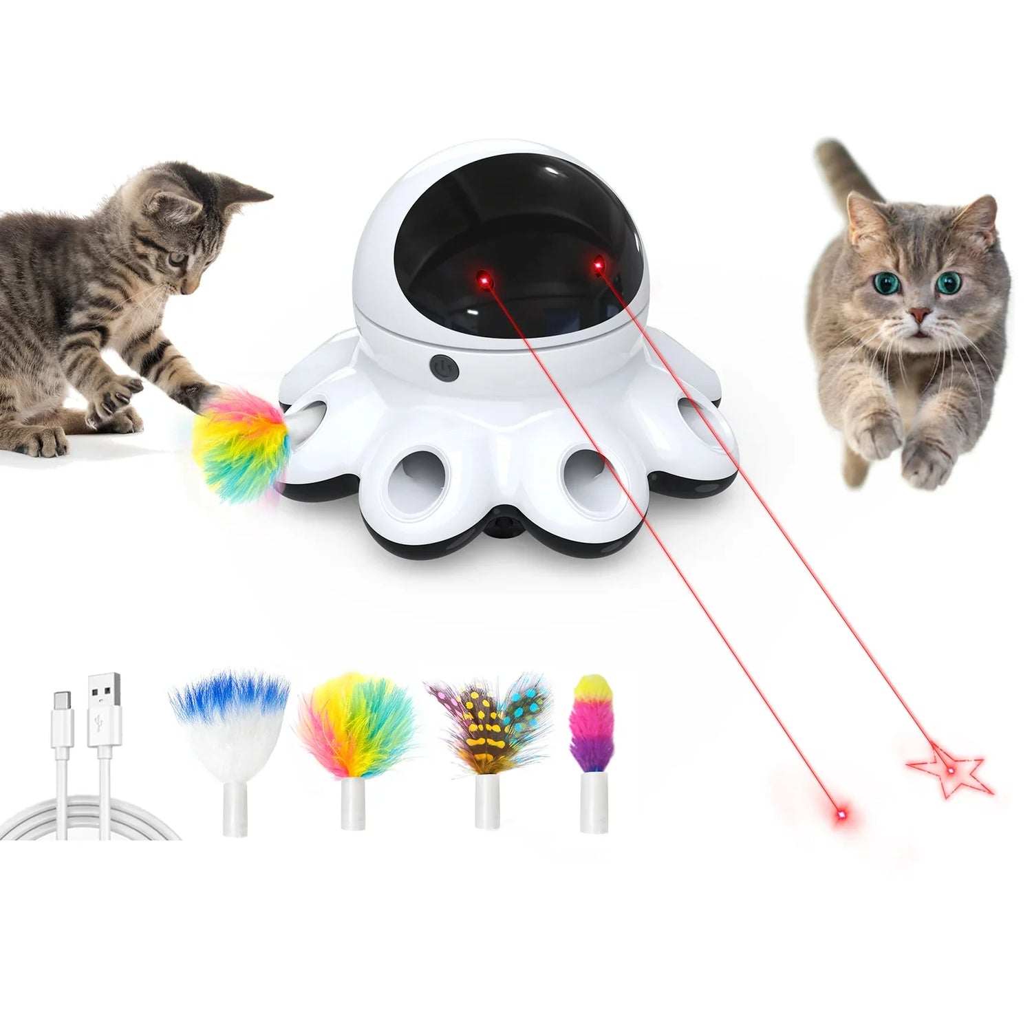 2 In 1 Laser Cat Toy
