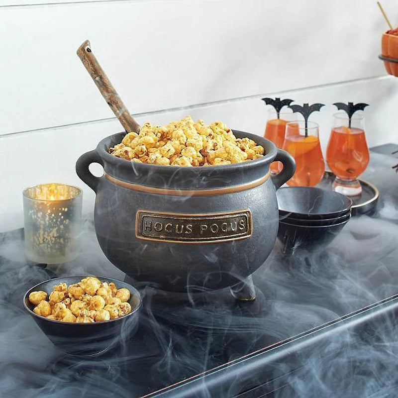 Halloween Decoration Witch Cauldron Resin Bowl Candy Bucket Halloween Indoor Outdoor Kitchen Decoration