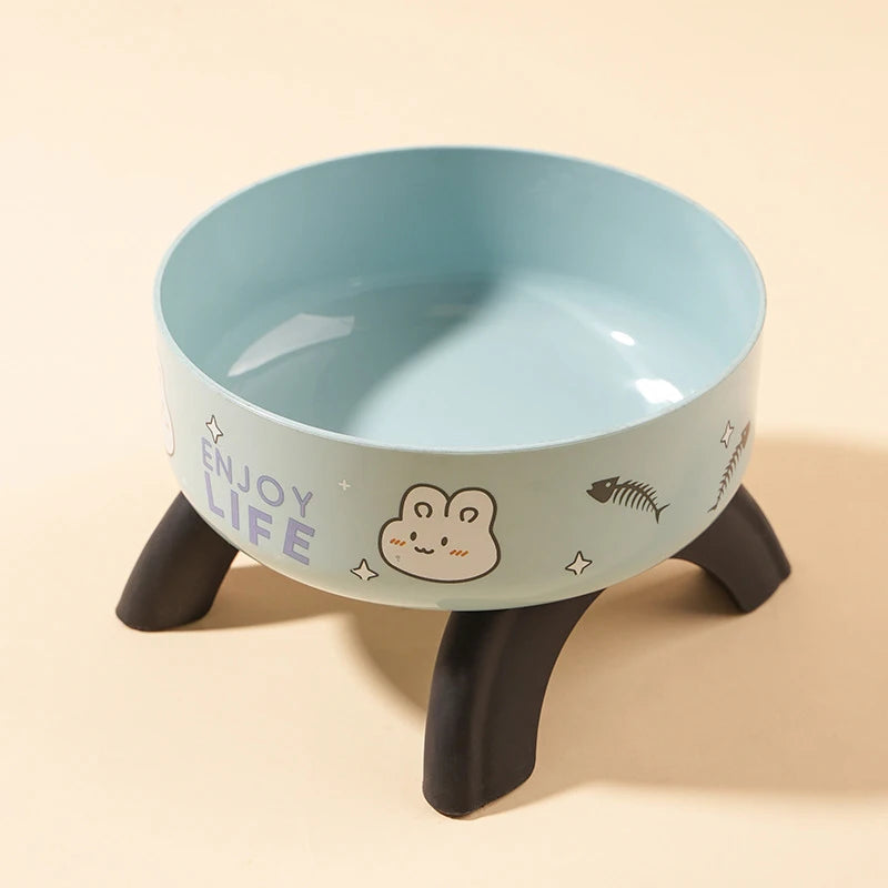 Elevated Pet Food Bowl Anti-slip Raised Stainless steel Cat Food Water Bowl with Stand Pet Feeding Drinking Bowls for Cats Dogs