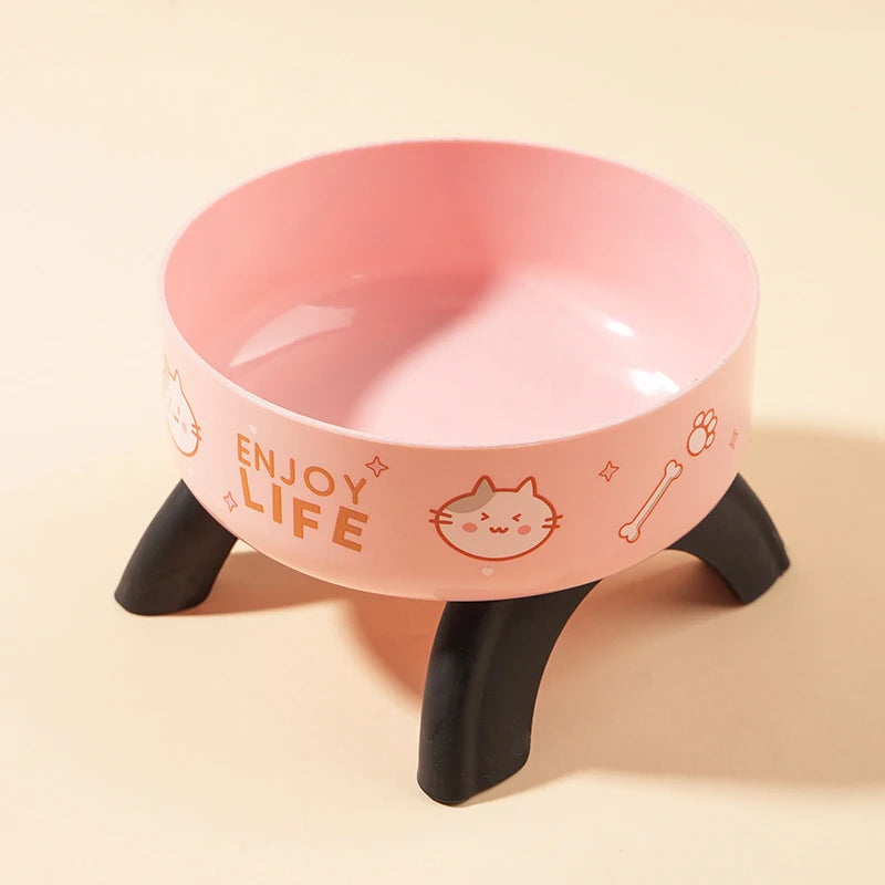 Elevated Pet Food Bowl Anti-slip Raised Stainless steel Cat Food Water Bowl with Stand Pet Feeding Drinking Bowls for Cats Dogs