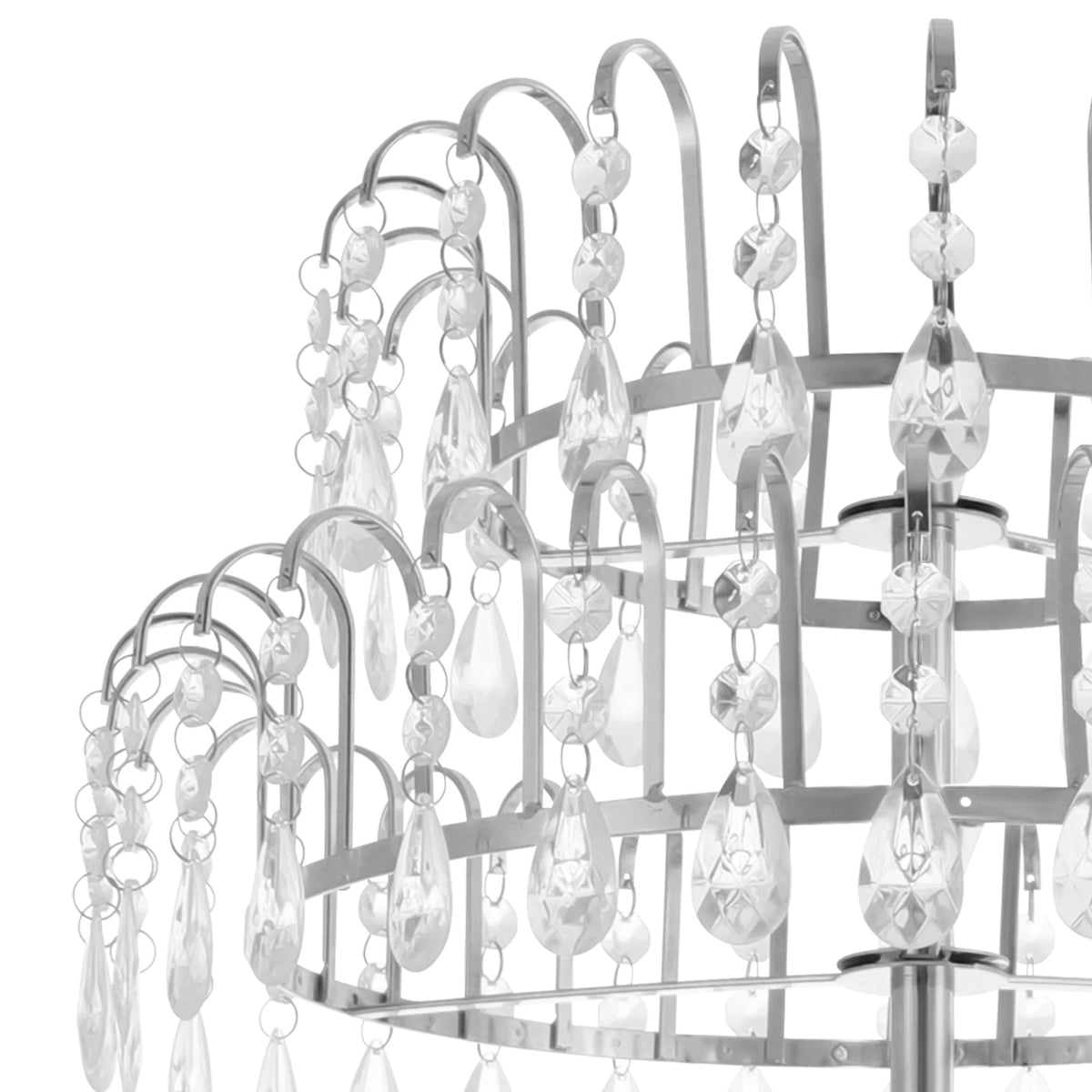 5 Tiers 75cm/ 29.52 in Flower Stand, Fountain-shaped Wedding Flower Stand DIY Tabletop Ornament, for Cafe, Hotel, Festival, Room Decoration