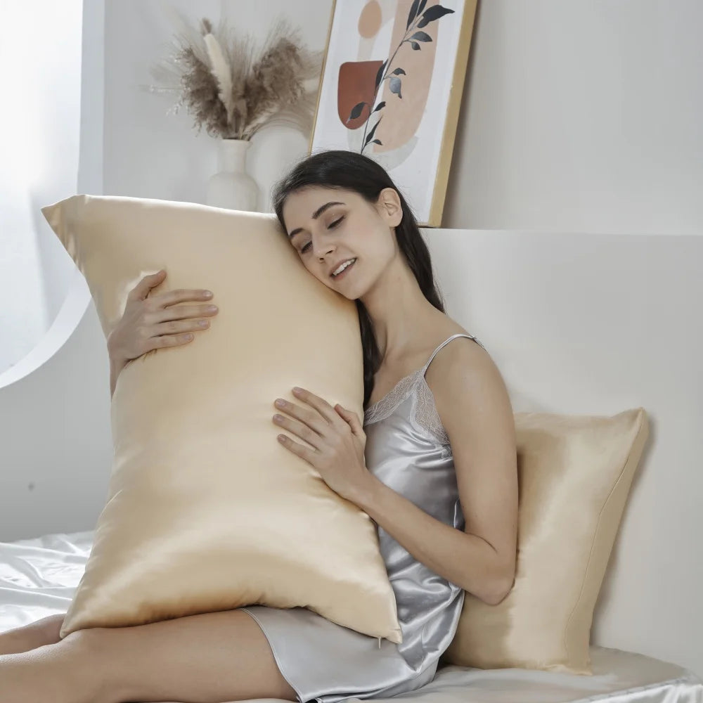 100% Natural Mulberry Silk Pillowcase Luxury 6A 25 Momme Pillow Cases for Hair and Skin With Hidden Zipper Pillow Cover