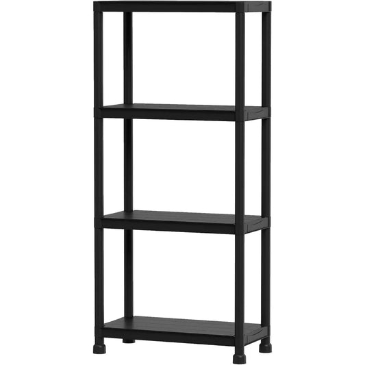 Giantex 3/4/5-Tier Heavy-Duty Plastic Storage Shelves Freestanding Garage Shelving Unit Multi-Use Organizer Rack for Pantry K