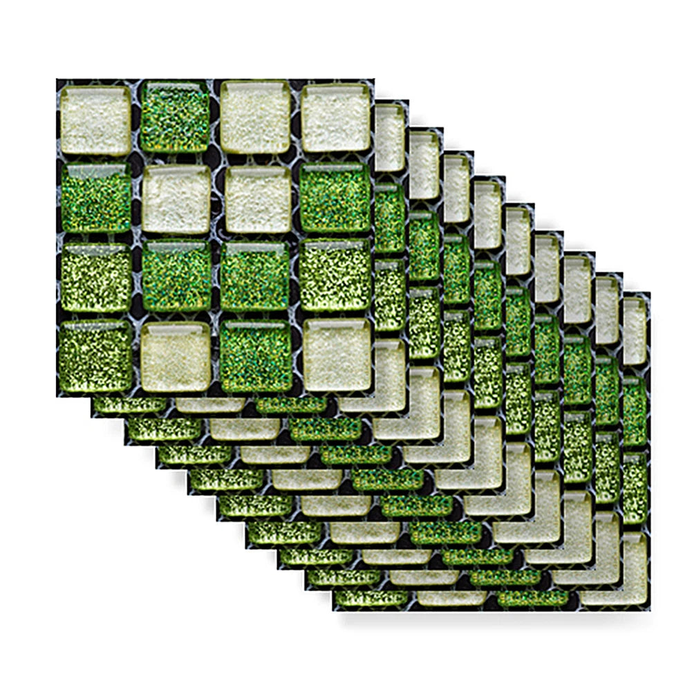DIY Kitchen Bathroom Home Tile Sticker 10pcs/set Vintage Mosaic Wall Tile Sticker Waterproof Self-adhesive Floor Decals